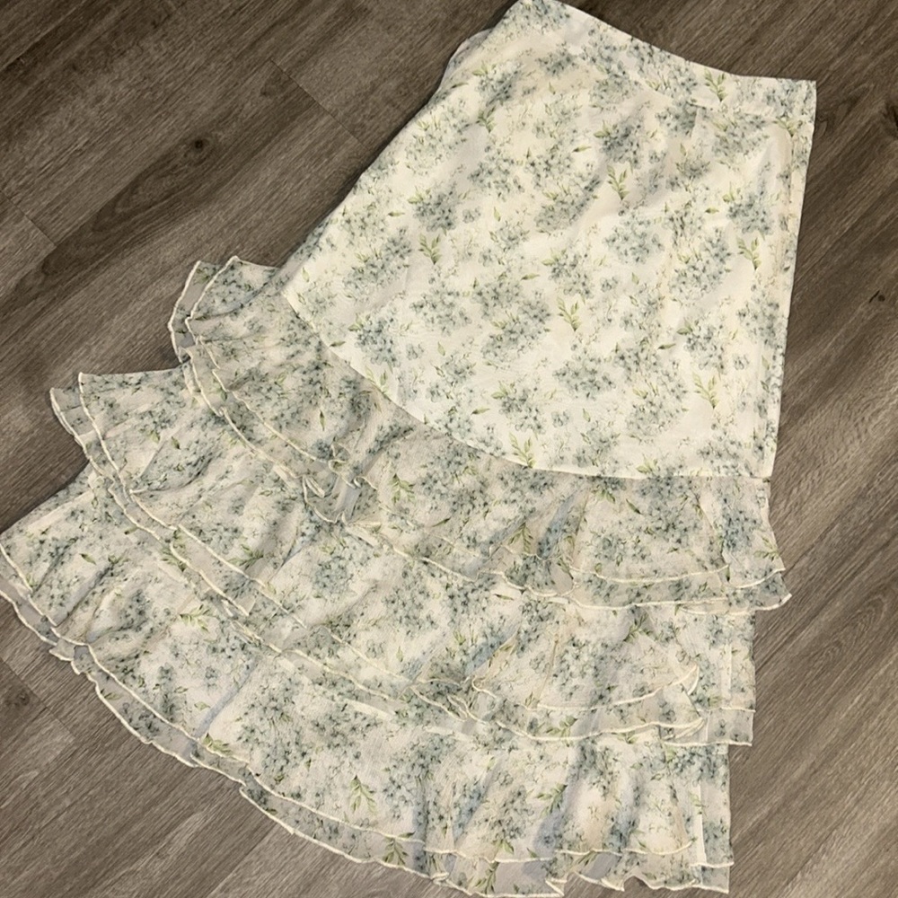 En Saison Marlene floral ruffle tiered Midi skirt - Picture 11 of 13